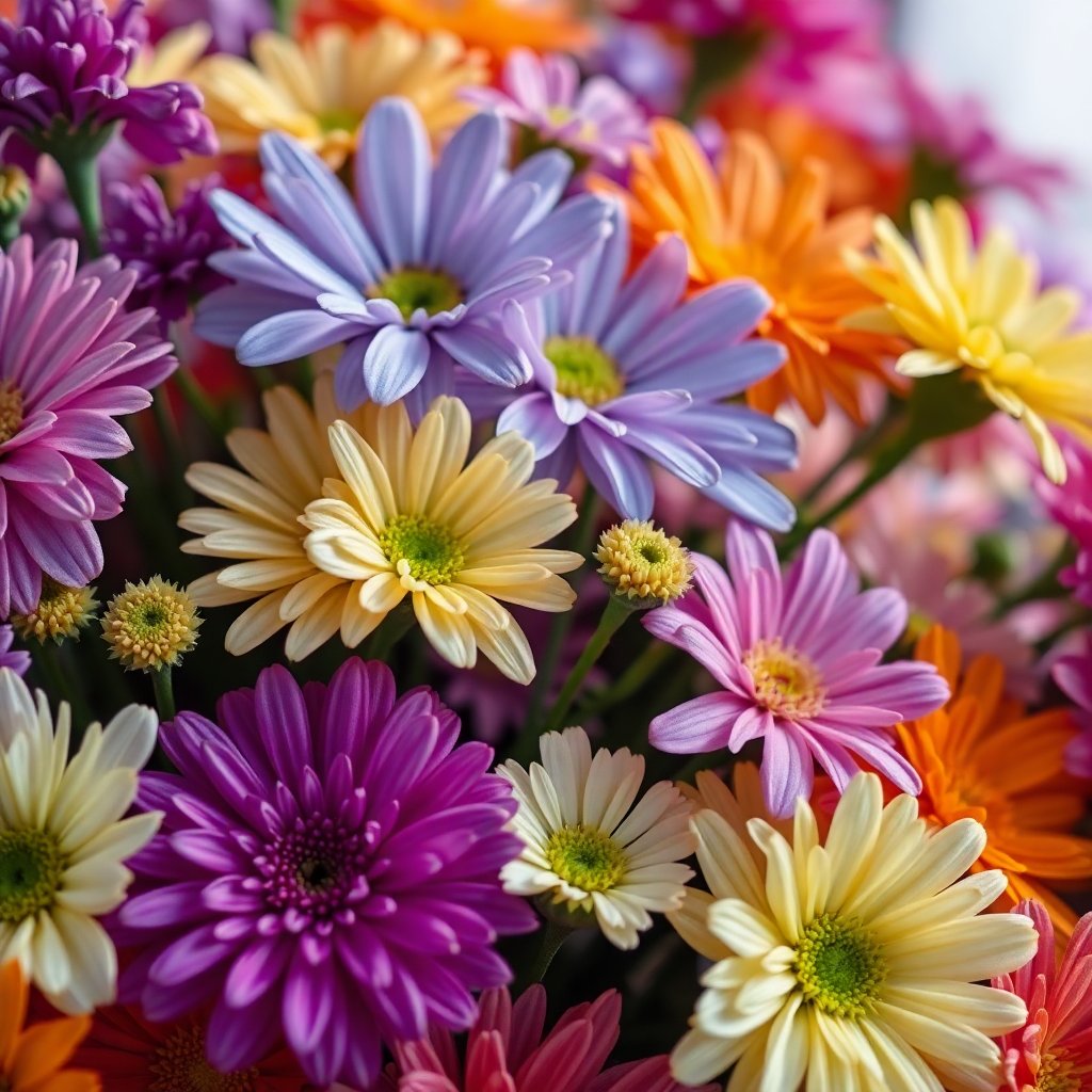 close up of a colorful flower arrangement